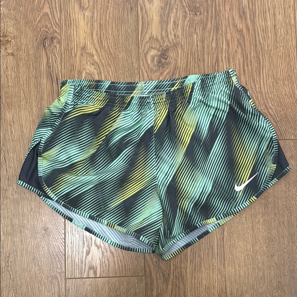 Nike Green and Yellow Athletic Performance Shorts - Picture 1 of 6